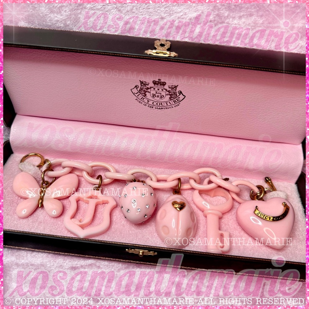 Juicy Couture Pink Vintage Charm Bracelet